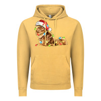 Vintage Mustard christmas persian cat Vintage Hoodie - LillyAllenDesigns