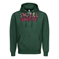 Sports Green social worker Zipper Hoodie - OliviaCreatesArt