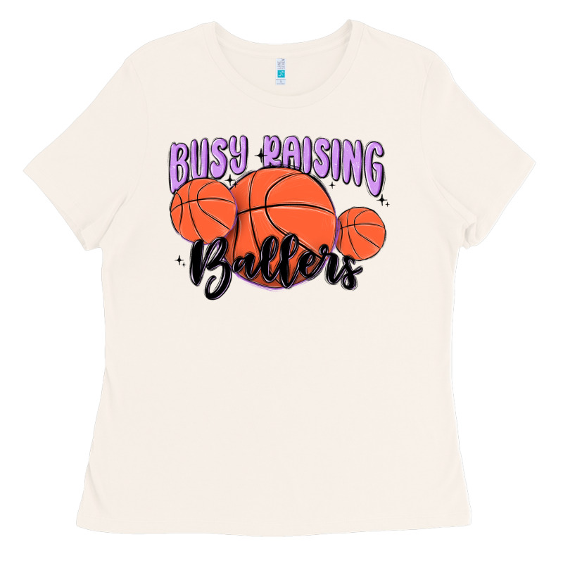 Busy Raising Ballers Ladies Tee by MaliasSmallBusiness | Teevron