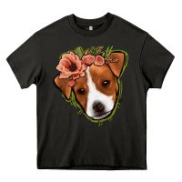 Asphalt jack russel floral Heavy Core Tee - Jasminsmagicworld