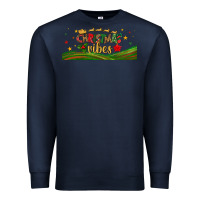 Navy christmas vibes libbey glass Premium Sweatshirt - BundleAndBundleShop