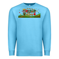Ocean Blue christmas vibes libbey glass Premium Sweatshirt - BundleAndBundleShop
