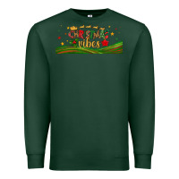 Sports Green christmas vibes libbey glass Premium Sweatshirt - BundleAndBundleShop