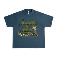Fish Lures Hooked On Being Grandpa Urban Heavy Tee | Teevron
