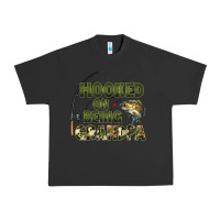Pigment Black fish lures hooked on being grandpa Urban Heavy Tee - Artiststas