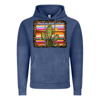 Vintage Denim serape leopard cactus Vintage Hoodie - RanaPortraitStore