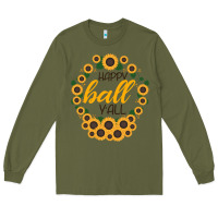 Army Green Happy Fall Sunflowers Long Sleeve Tee - Bettercallsaul