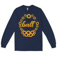 Navy Happy Fall Sunflowers Long Sleeve Tee - Bettercallsaul