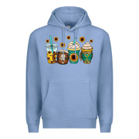 Colony Blue yellowstone coffee cups Premium Hoodie - OliviaCreatesArt