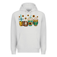 Dove Grey yellowstone coffee cups Premium Hoodie - OliviaCreatesArt