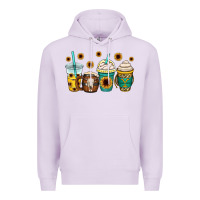 Lilac yellowstone coffee cups Premium Hoodie - OliviaCreatesArt