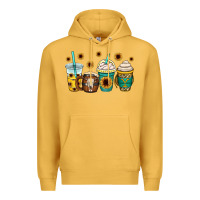 Mustard yellowstone coffee cups Premium Hoodie - OliviaCreatesArt