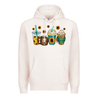 Pale Pink yellowstone coffee cups Premium Hoodie - OliviaCreatesArt