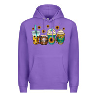 Purple yellowstone coffee cups Premium Hoodie - OliviaCreatesArt