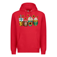 Red yellowstone coffee cups Premium Hoodie - OliviaCreatesArt