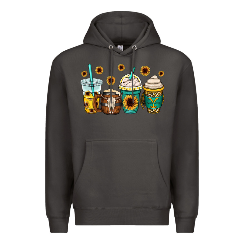 Yellowstone Coffee Cups Premium Hoodie by OliviaCreatesArt | Teevron