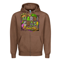 Chestnut mardi gras princess Zipper Hoodie - OliviaCreatesArt