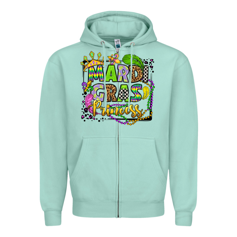 Mardi Gras Princess Zipper Hoodie by OliviaCreatesArt | Teevron