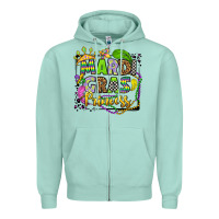Seafoam mardi gras princess Zipper Hoodie - OliviaCreatesArt
