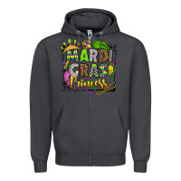 Smoke mardi gras princess Zipper Hoodie - OliviaCreatesArt
