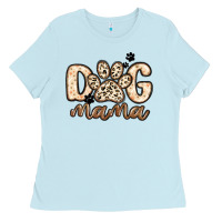 Baby Blue dog mama Ladies Tee - MaliasSmallBusiness