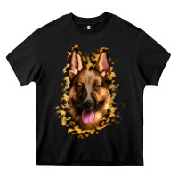 Black german shepherd leopard background Heavy Core Tee - Jasminsmagicworld