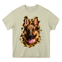 Mossy german shepherd leopard background Heavy Core Tee - Jasminsmagicworld