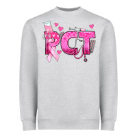 Heather Grey breast cancer pct patient care technician Heavyweight Sweatshirt - texasbilliewilder