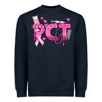 Navy breast cancer pct patient care technician Heavyweight Sweatshirt - texasbilliewilder