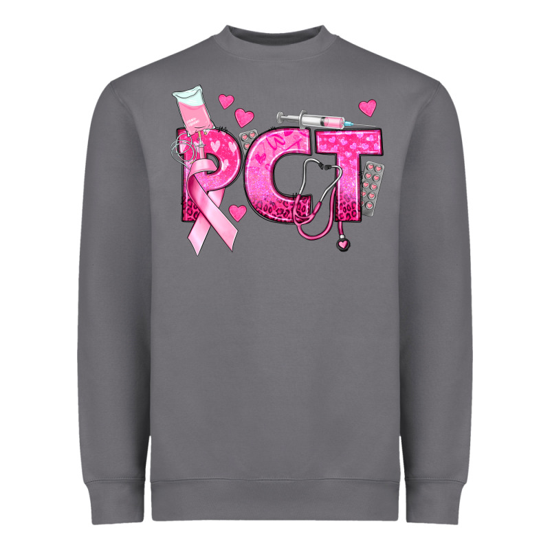 Breast Cancer Pct Patient Care Technician Heavyweight Sweatshirt by texasbilliewilder | Teevron