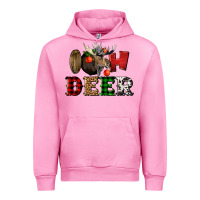 Fuchsia Pink oh deer christmas Urban Hoodie - LillyAllenDesigns