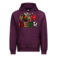 Mauve Wine oh deer christmas Urban Hoodie - LillyAllenDesigns