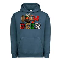 Pigment Midnight Navy oh deer christmas Urban Hoodie - LillyAllenDesigns
