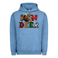 Pigment Pebble Blue oh deer christmas Urban Hoodie - LillyAllenDesigns
