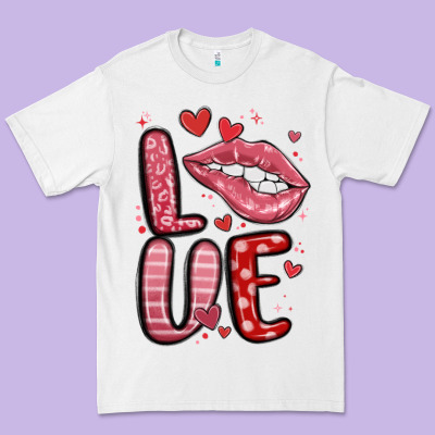 Western Love Lips Premium Tee Designed By Maliassmallbusiness