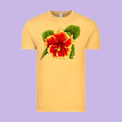 Hawaiian Hibiscus Flower Vintage Tee Designed By Lillyallendesigns