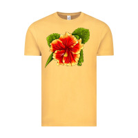 Vintage Mustard Hawaiian Hibiscus Flower Vintage Tee - LillyAllenDesigns