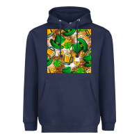 Navy St. Patricks day hat digital paper Heavyweight Hoodie - BundleAndBundleShop