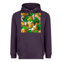Plum St. Patricks day hat digital paper Heavyweight Hoodie - BundleAndBundleShop
