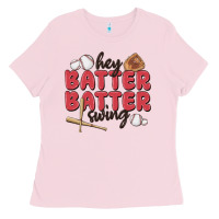 Hey Batter Batter Swing Ladies Tee | Teevron