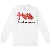 White Faith Love Watermelon Long Sleeve Tee - Bettercallsaul