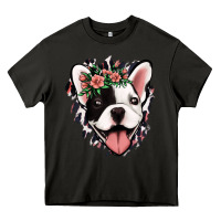Asphalt french bulldog floral Heavy Core Tee - Jasminsmagicworld