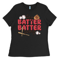 Black hey batter batter swing Ladies Tee - MaliasSmallBusiness