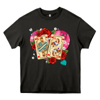 Asphalt playing cards roses and pearls Heavy Core Tee - AdoDesignShop