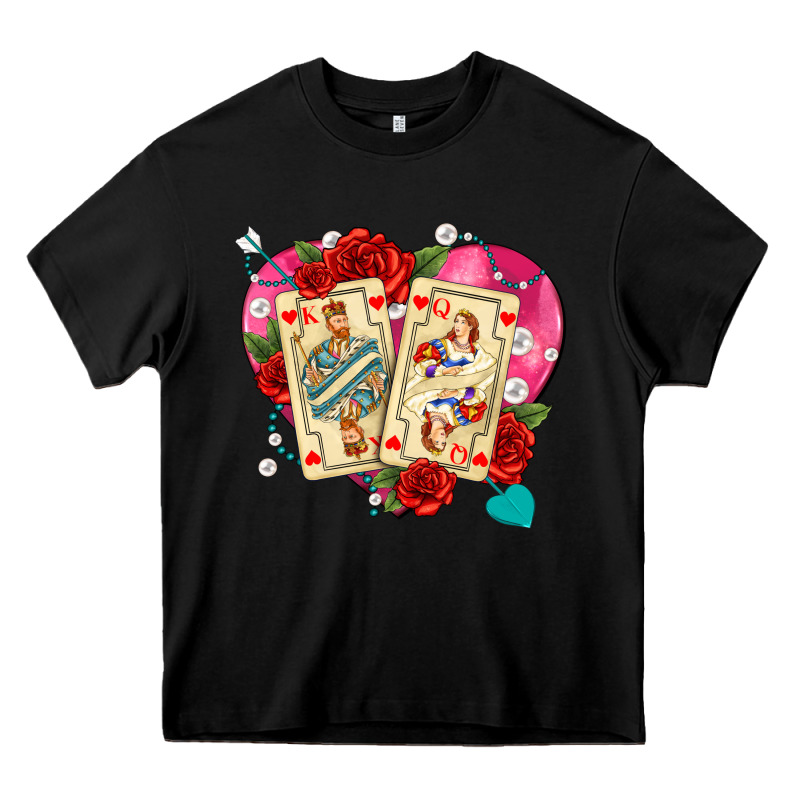 Playing Cards Roses And Pearls Heavy Core Tee by AdoDesignShop | Teevron