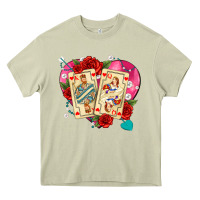 Mossy playing cards roses and pearls Heavy Core Tee - AdoDesignShop
