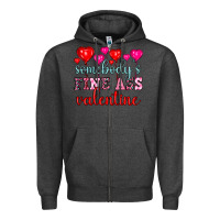 Charcoal Heather somebody's fine ass valentine Zipper Hoodie - OliviaCreatesArt