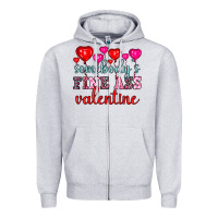 Heather Grey somebody's fine ass valentine Zipper Hoodie - OliviaCreatesArt