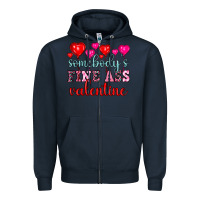 Navy somebody's fine ass valentine Zipper Hoodie - OliviaCreatesArt