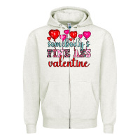 Oatmeal Heather somebody's fine ass valentine Zipper Hoodie - OliviaCreatesArt